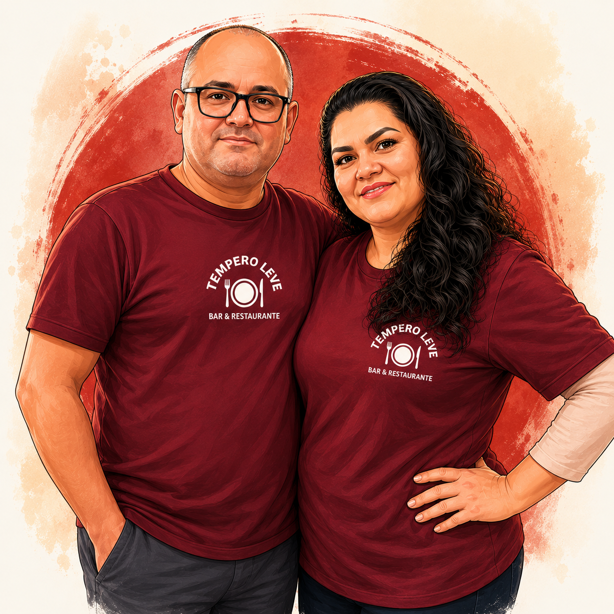 Seu Estêvão e Dona Marinete, casal à frente do Tempero Leve